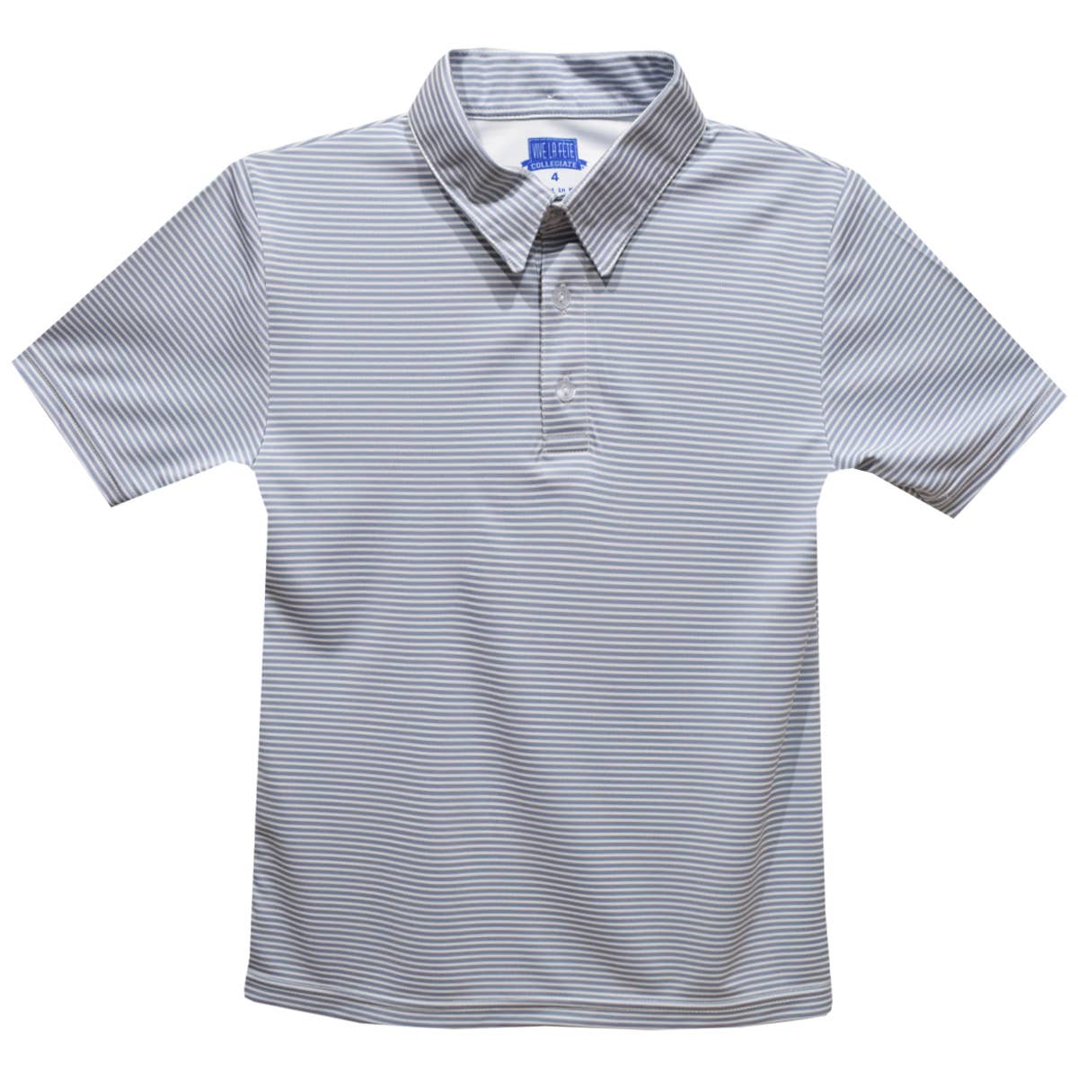 Fly knit Pencil Stripe Short Sleeve Polo: Navy / M