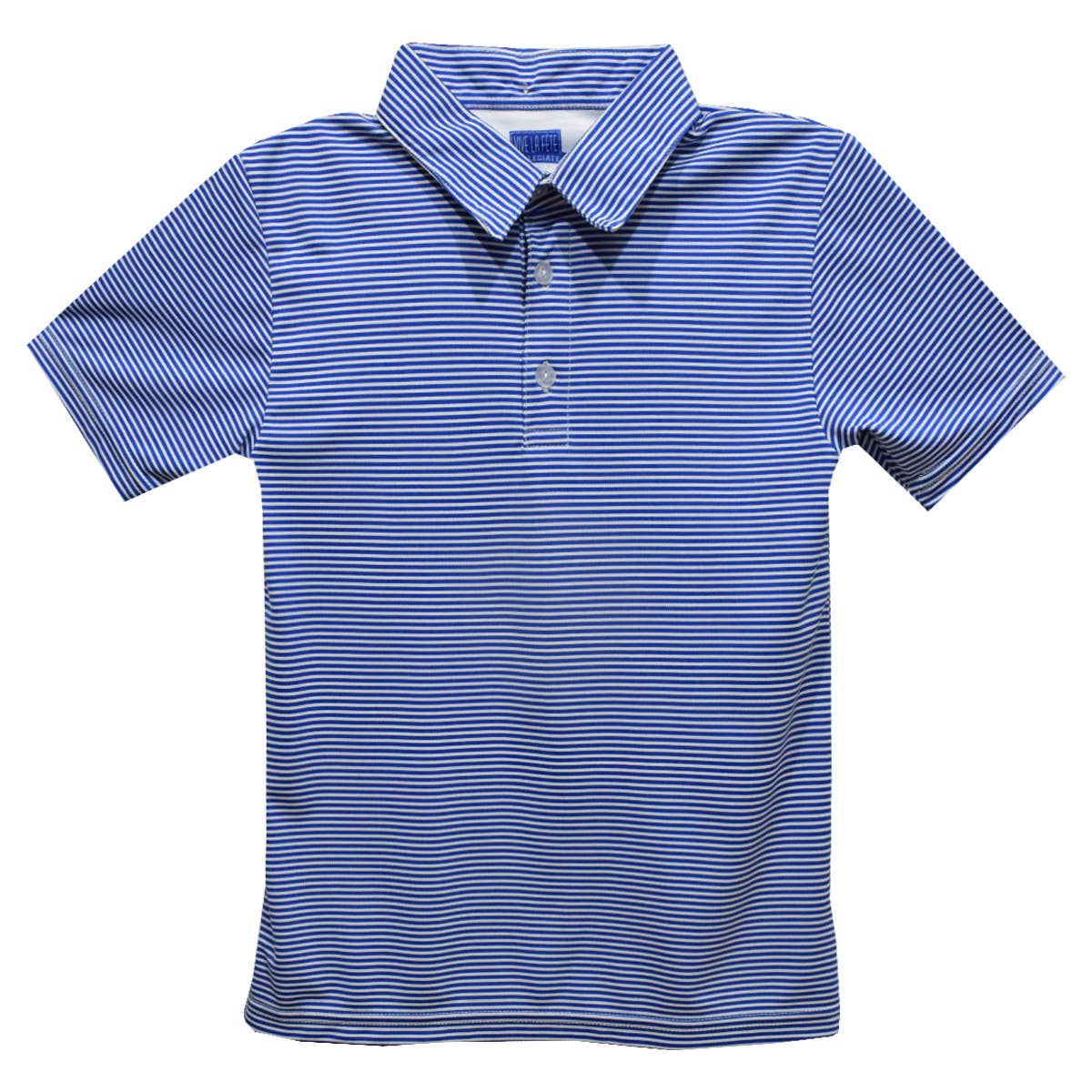 Fly knit Pencil Stripe Short Sleeve Polo: Navy / M