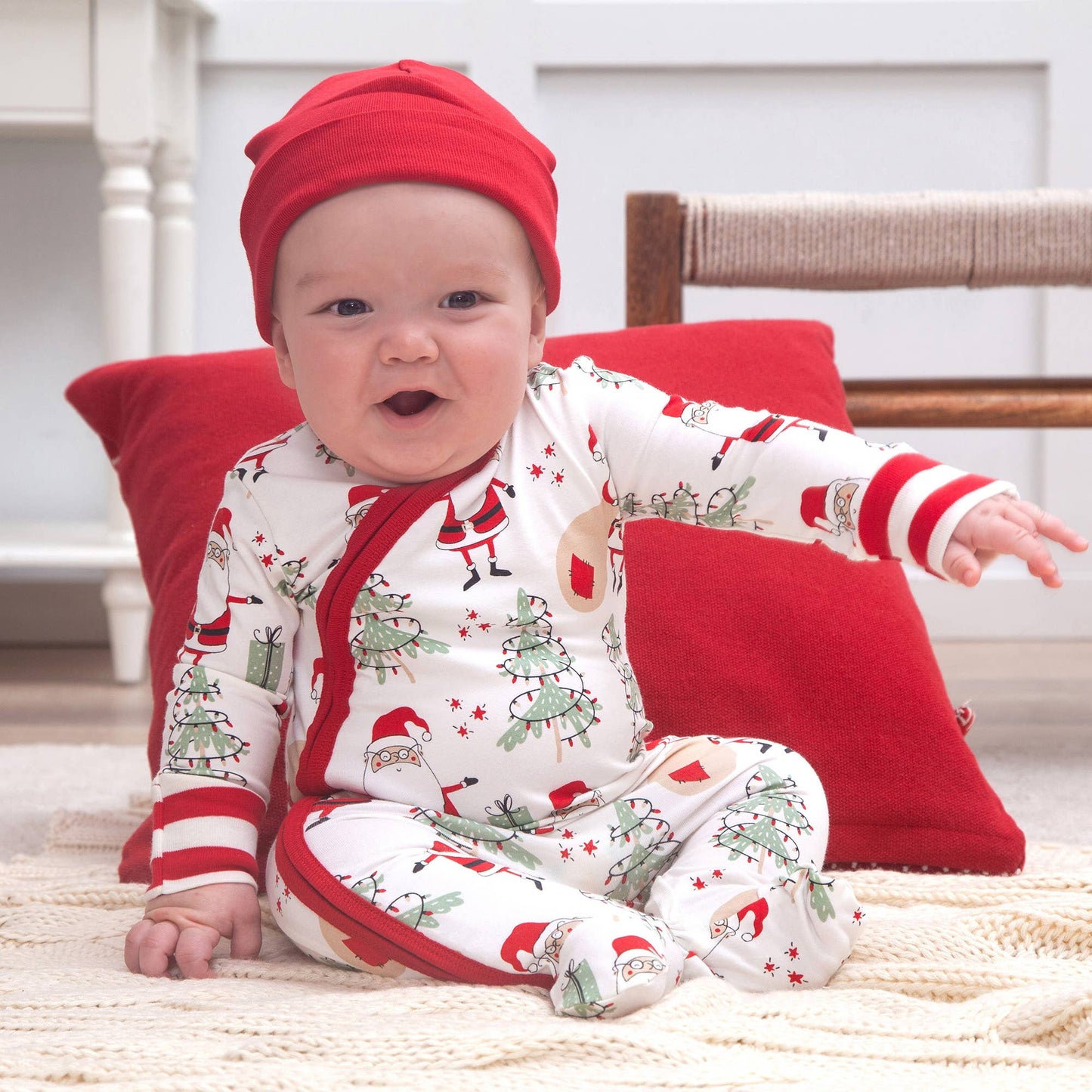 Christmas Santa Family Matching Ultra-Soft Bamboo Pajamas: PJ Set Children 18-24M