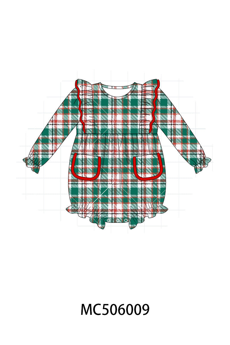 PO59 Green christmas family plaid collection
