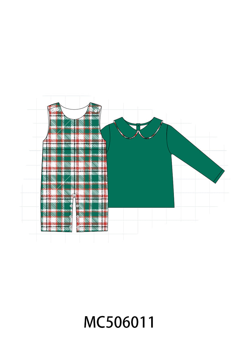 PO59 Green christmas family plaid collection