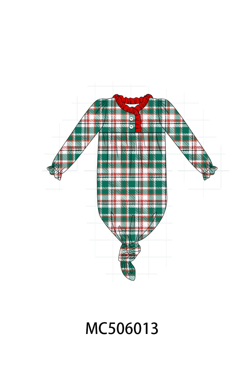 PO59 Green christmas family plaid collection