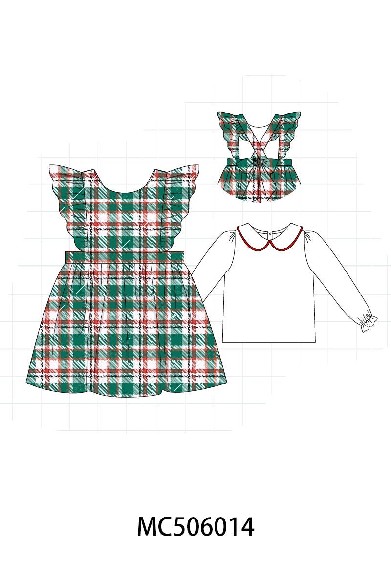 PO59 Green christmas family plaid collection
