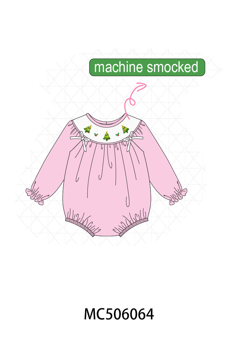 PO59 Pink & Blue christmas tree embroidery collection