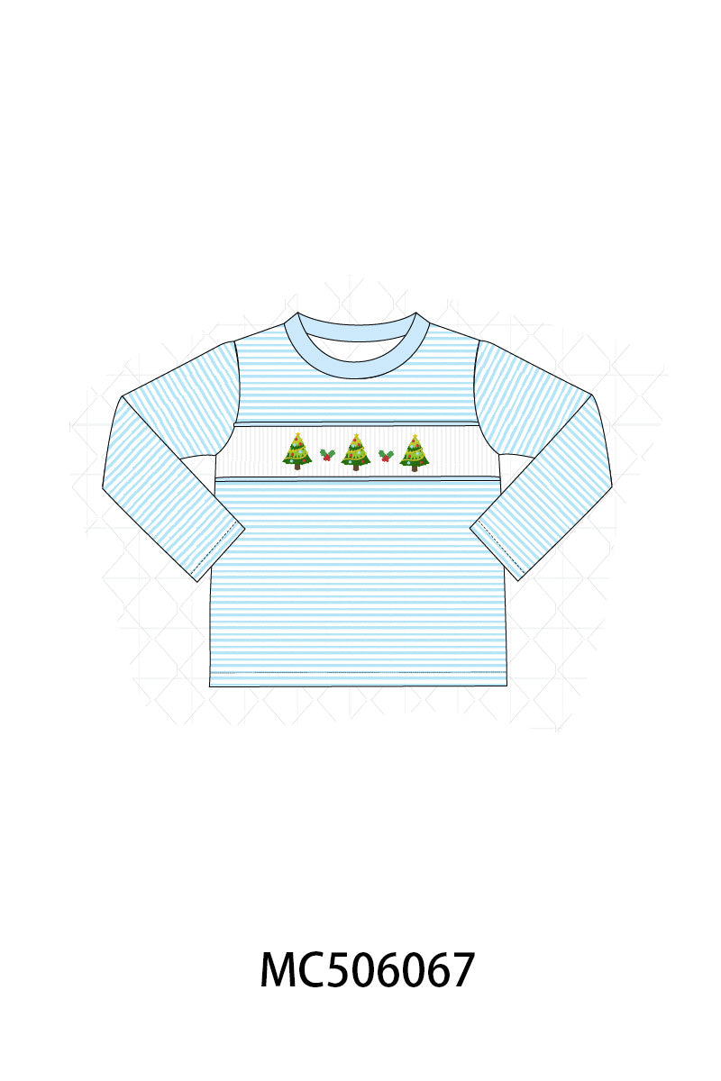 PO59 Pink & Blue christmas tree embroidery collection