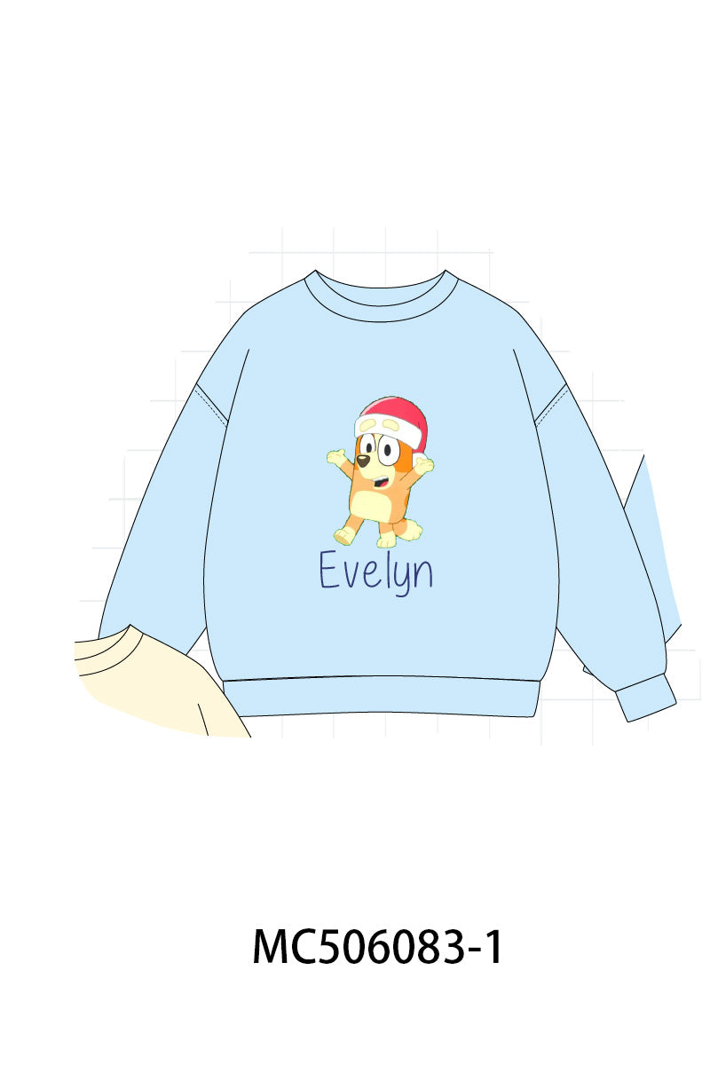 PO59 Character applique monogram embroidery pullover collection