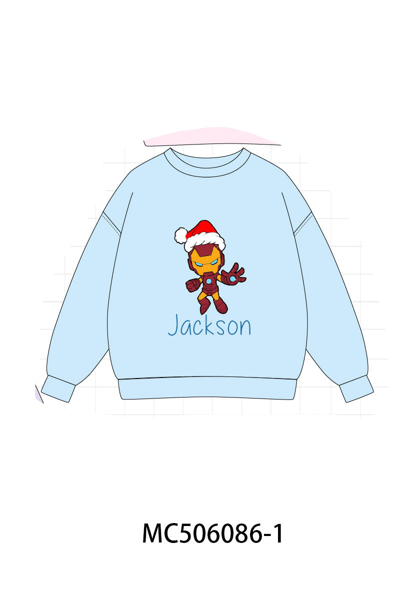 PO59 Character applique monogram embroidery pullover collection