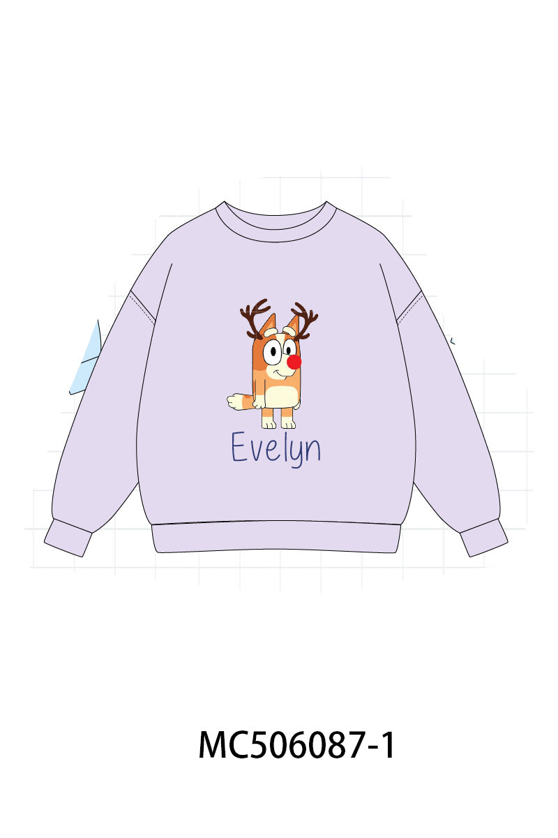 PO59 Character applique monogram embroidery pullover collection