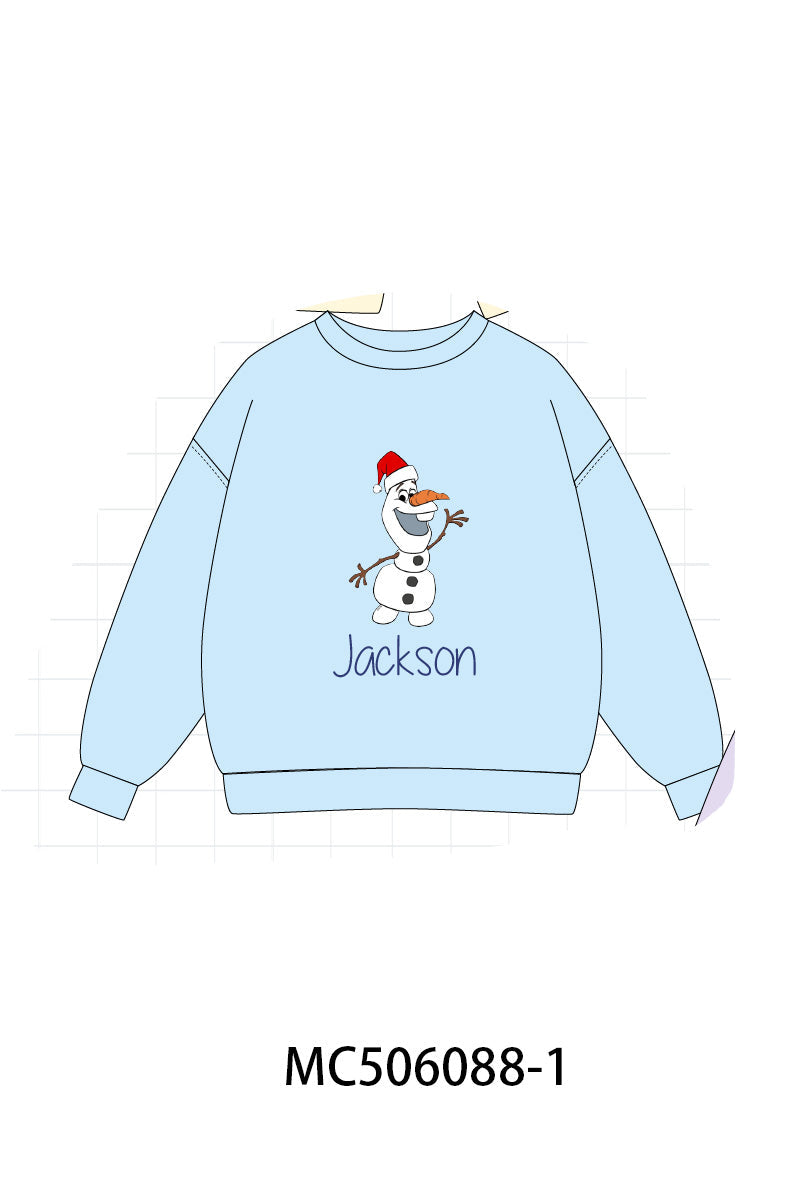 PO59 Character applique monogram embroidery pullover collection