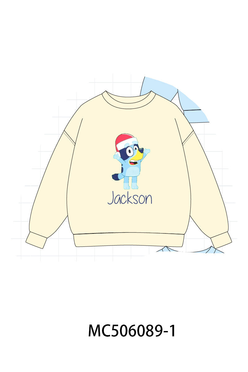 PO59 Character applique monogram embroidery pullover collection