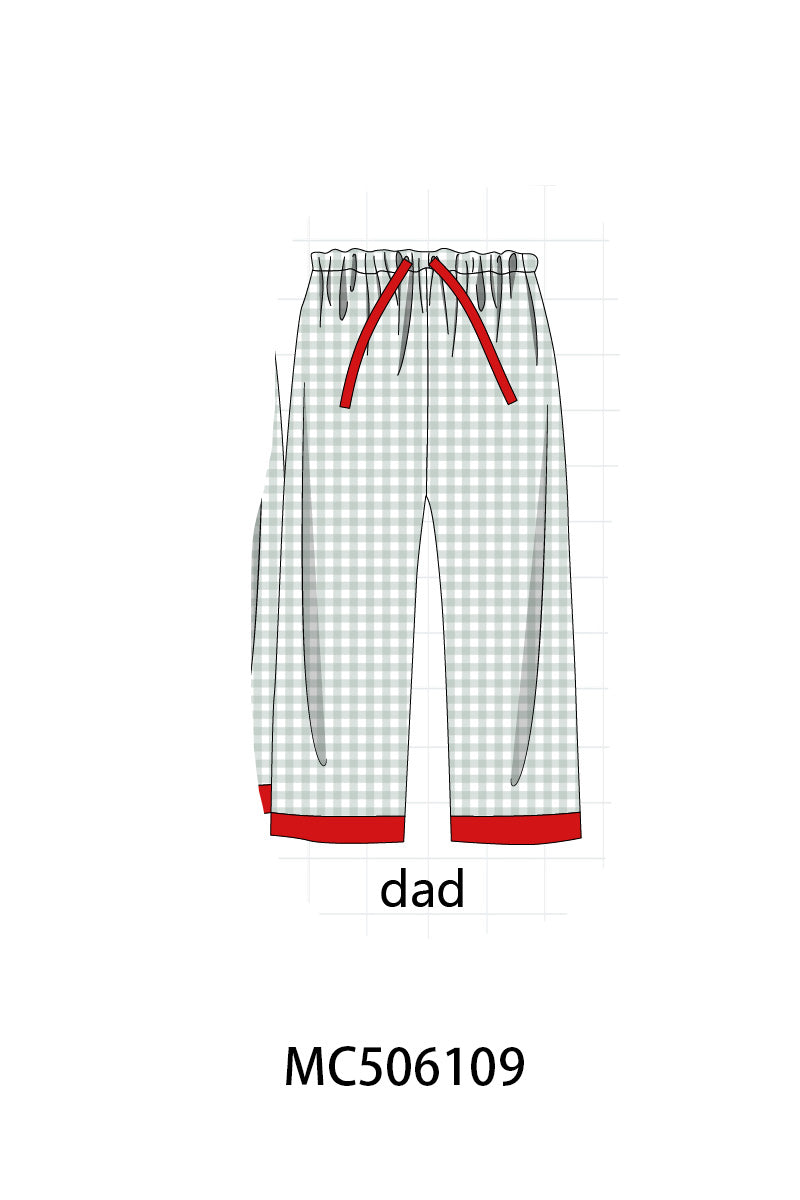 PO59 Green christmas gingham family collection