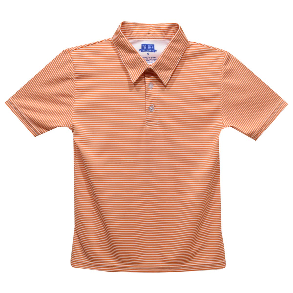 Fly knit Pencil Stripe Short Sleeve Polo: Navy / M