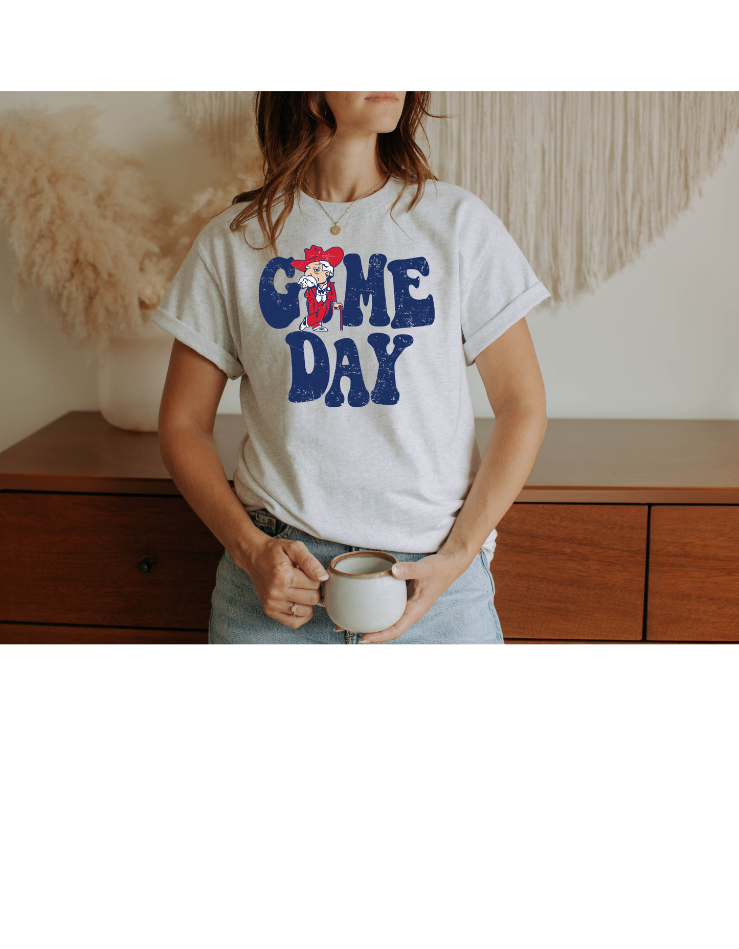 Game day ole miss graphic tee / sweatshirt: Grey / Xl / T shirt