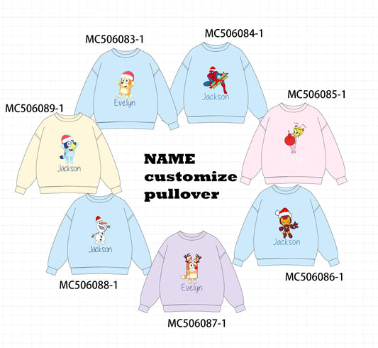 PO59 Character applique monogram embroidery pullover collection