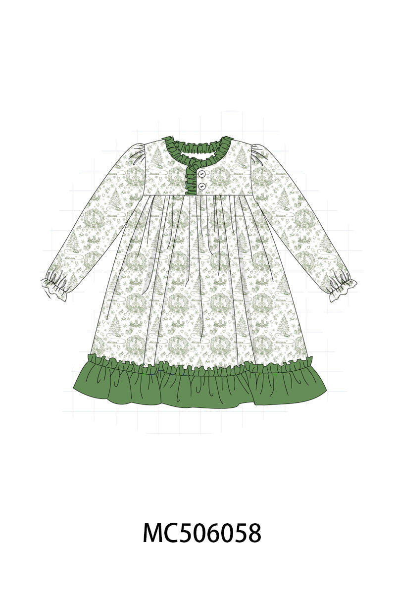 PO59 Green christmas tree print collection
