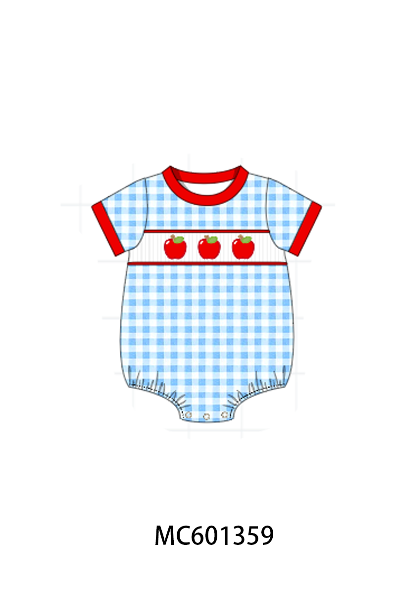 PO80 Red back to school apple gingham collection