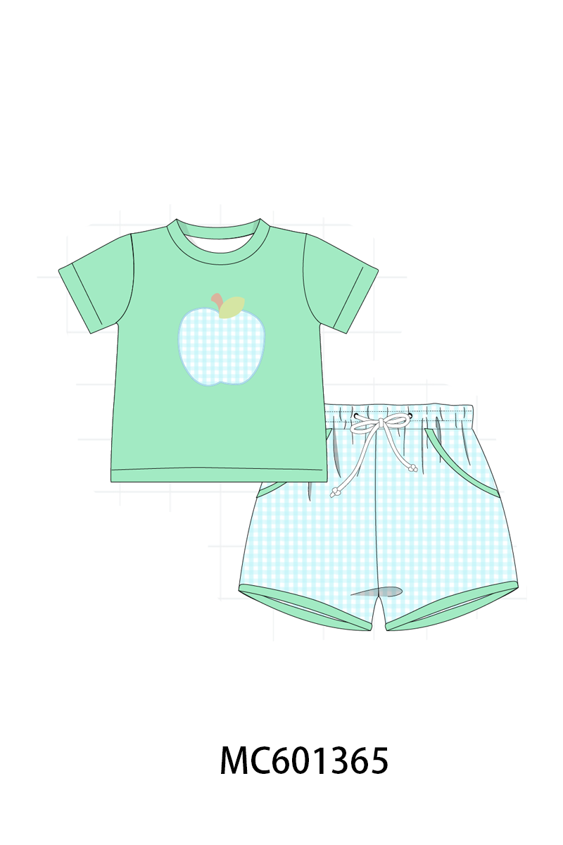 PO80 Pink back to school rose apple applique collection