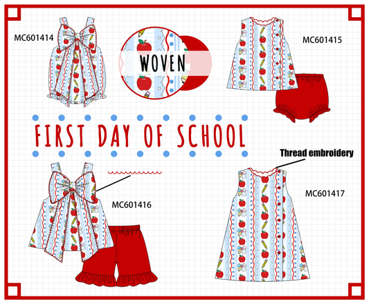 PO80 Red back to school apple pencil woven collection